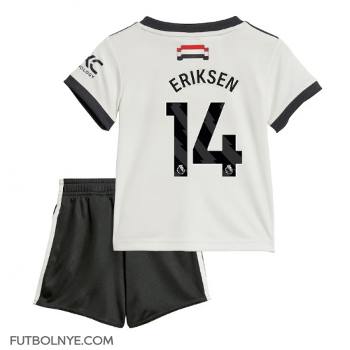 Camiseta Manchester United Christian Eriksen #14 Tercera Equipación para niños 2024-25 manga corta (+ pantalones cortos)